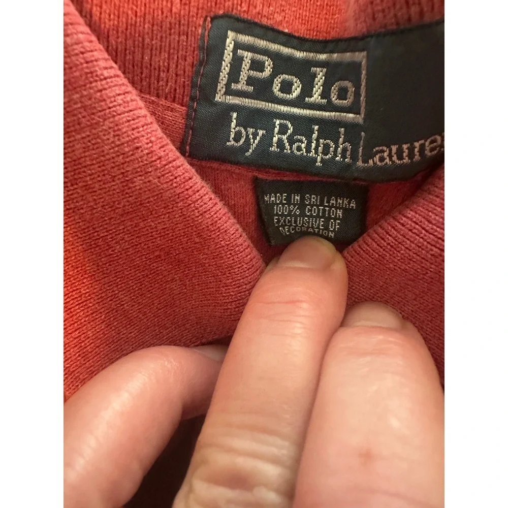 Polo Ralph Lauren Mens XXL Red Heather Short Sleeve Cotton Polo Shirt Blue Pony